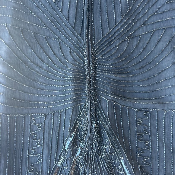 Vintage 100% Silk Beaded Art Deco Dress Freesha Women’s Small - Picture 9 of 16